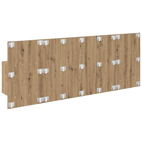 Testata con Comodino 3 pcs Rovere artigianale Legno multistrato - Foto 9