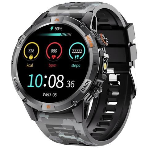 Smartwatch Multifunzionale Con Monitoraggio Frequenza Cardiaca, Pressione Sanguigna E Sonno Compatibile Con L'app Gloryfit White+black - Foto 1