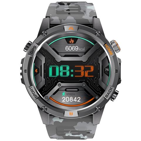 Smartwatch Multifunzionale Con Monitoraggio Frequenza Cardiaca, Pressione Sanguigna E Sonno Compatibile Con L'app Gloryfit White+black - Foto 2