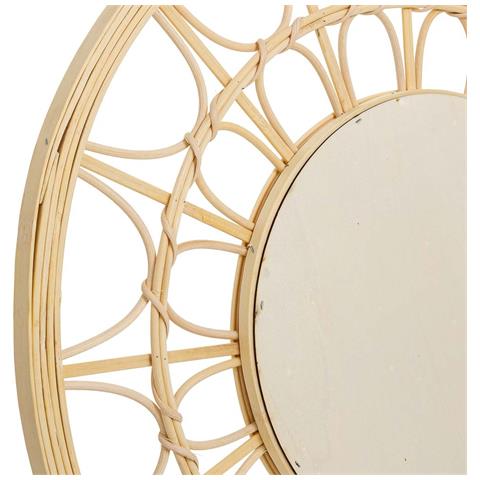 Specchio In Rattan E Bambù Marrone D56x2h - Foto 8