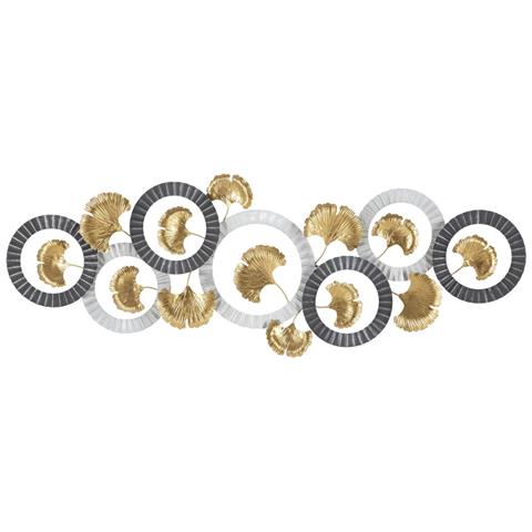 Decorazione In Metallo 3d Cerchi 9-multicolore-metallo-127,5x4x44,5 Cm - Foto 1