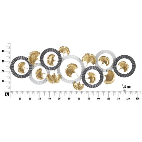 Decorazione In Metallo 3d Cerchi 9-multicolore-metallo-127,5x4x44,5 Cm - Foto 6