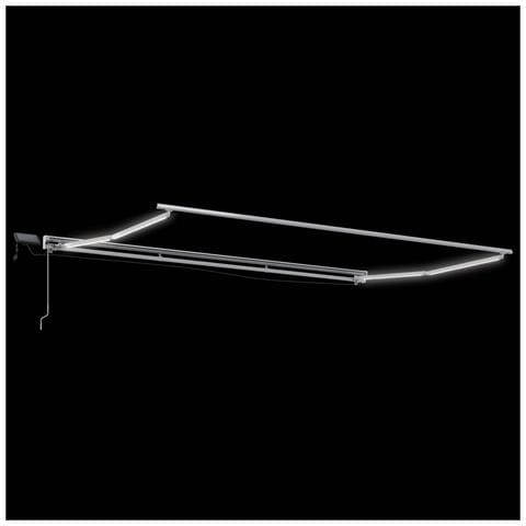Cornice per Tenda Manuale con LED Bianco 4 x 2 m Alluminio - Foto 2