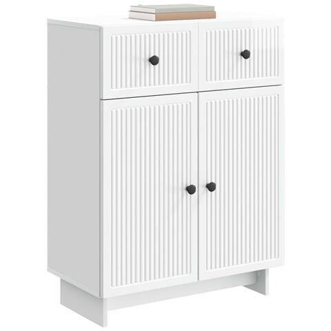 Credenza Bianco Lucido 66 x 34,5 x 90 cm Legno ingegnerizzato - Foto 2