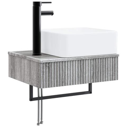 Lavabo da Parete Sonoma grigio 53 x 35 x 39 cm - Foto 1