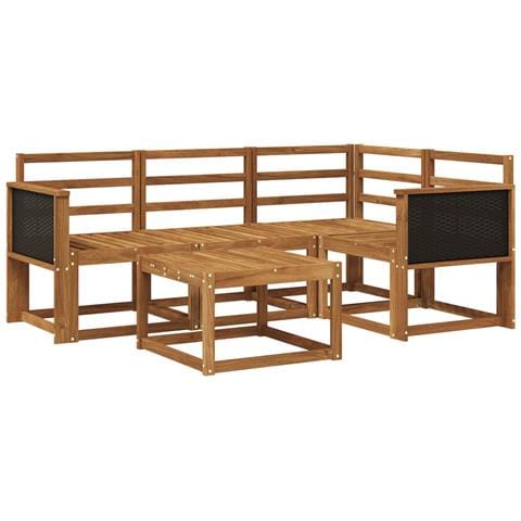 Set di divani da esterno 5 pcs Naturale - Foto 1