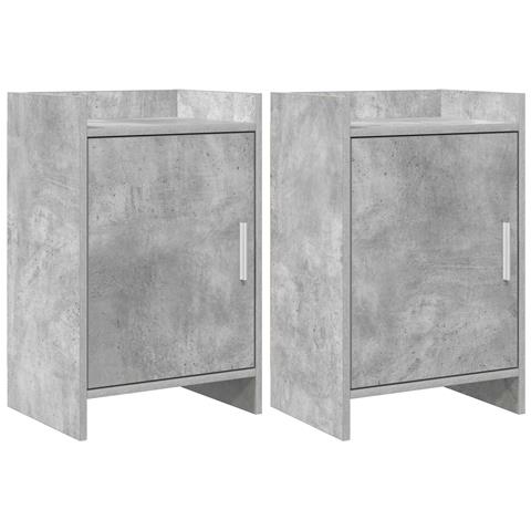 Comodini 2 pcs Grigio Cemento 40 x 30 x 60 cm - Foto 1