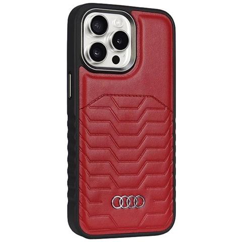 Custodia In Pelle Sintetica Audi Con Magsafe, Per Iphone 15 Pro - Rossa - Foto 2