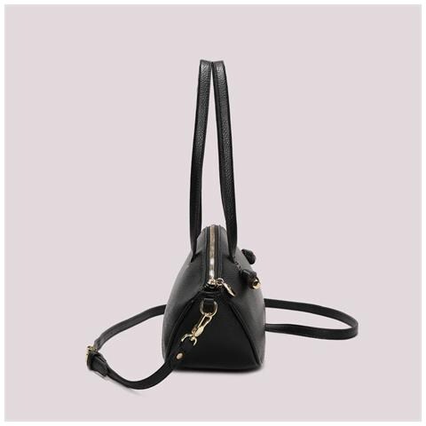 BORSA A SPALLA CON NODO AI MANICI NERA - Foto 3