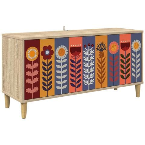 Mobile TV ESSEN 102 x 33 x 50 cm Sonoma Legno ingegnerizzato - Foto 1