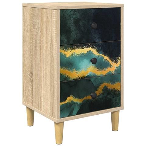 Armadio da Notte WIJHE Rovere Sonoma 36 x 33 x 60 cm - Foto 1