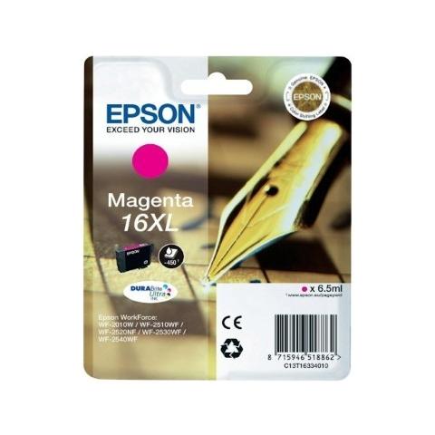 C13T16334020 Cartuccia Ink Originale Magenta per Epson WorkForce WF-2520NF Capacità 450 Pagine  - Foto 5
