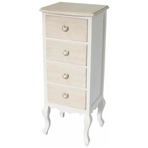 Stile Shabby Chic Mobiletto Cucina con Ruote Due sportelli CM.40X43X84H. Amaranda Casa