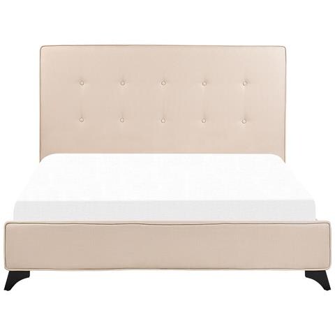 Letto In Tessuto Beige 140 X 200 Cm Ambassador - Foto 43