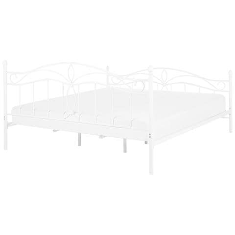 Letto Matrimoniale Moderno In Metallo Bianco 180x200 Cm Antlia - Foto 30