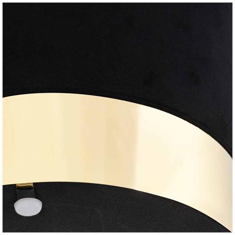 Sgabello Nero E Oro In Velluto - Foto 2