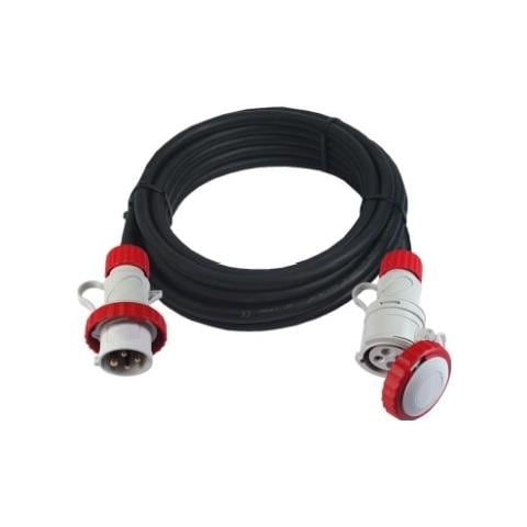 Prolunga Industriale Cee 30 Mt 4g2,5 H07rn-f 3p+t 16a 380-415v 6h Ip67 3p+t 16a 380-415v 6h Ip67 Nero - Bianco E Rosso 92984 - Foto 1