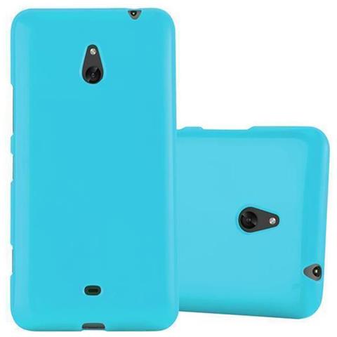 Custodia Compatibile Con Nokia Lumia 1320 In Jelly Celeste - Coperchio Protettivo In Silicone Tpu Flessibile - Foto 2