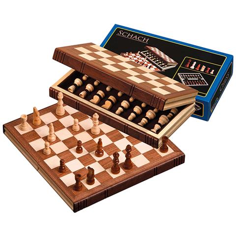 Set Di Scacchi Da Viaggio Philos In Legno 30x15,5 Cm - Foto 1