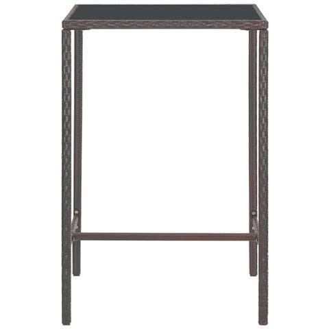 Set Bar Da Giardino 3 Pz Con Cuscini In Polyrattan Marrone - Foto 2