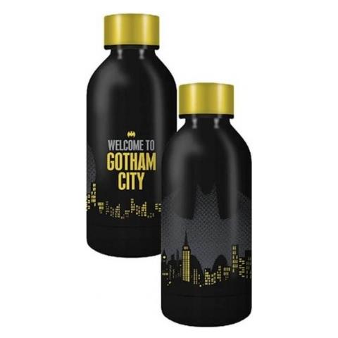 Dc Comics Borraccia Metallica 400 Ml - ""welcome To Gotham City"" - Half Moon Bay - Foto 1
