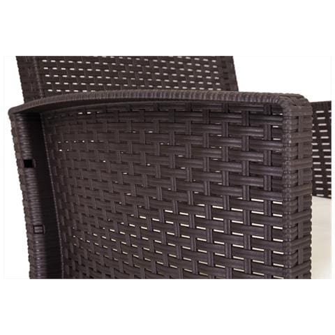 Set Salotto Da Esterno Eustachia, Salottino Outdoor, Set Da Balcone O Giardino, Composizione Soggiorno Per Esterni, Made In Italy, Marrone - Foto 10