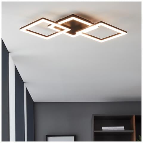 Plafoniera Moderna Paranday-z Led Acciaio Nero E Bianco - Foto 1