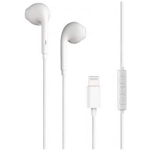Auricolari Lightning Con Tasti Di Comando E Microfono, Bianco - Foto 1