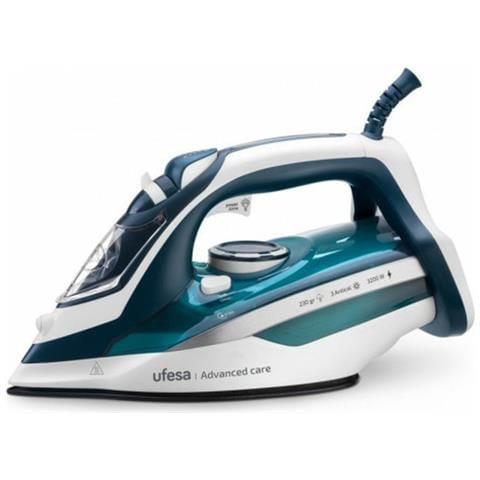 Ferro a Vapore HAEGER Piastra Ceramica Potenza 3200 W Bianco / Blu - Foto 1