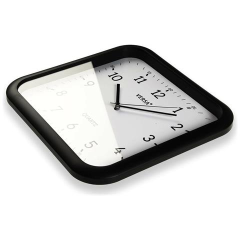 Orologio Da Parete Nero Plastica Quarzo 3,5 X 28,5 X 29,5 Cm - Foto 2