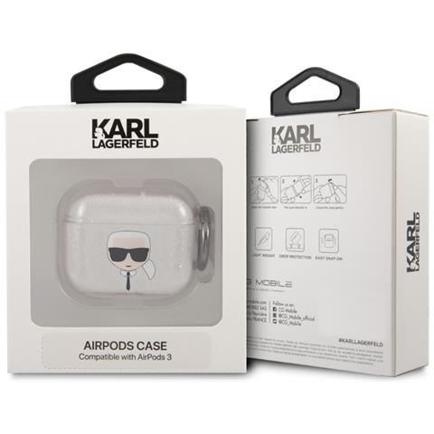 Cover Per Airpods 3 Glitter Chic In Tpu Alta Qualità, Bianco - Foto 3