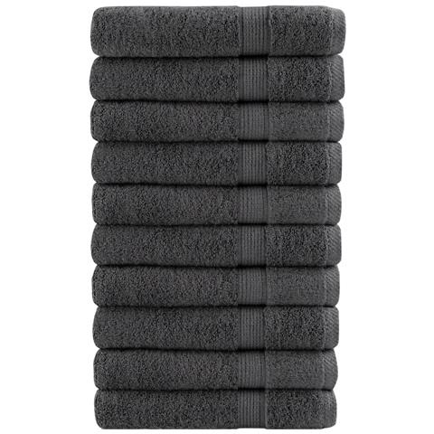 Asciugamani Ospiti SOLUND 10 pz Antracite 100x200cm 600gsm - Foto 1