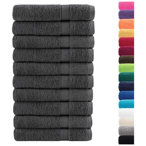Asciugamani Ospiti SOLUND 10 pz Antracite 100x200cm 600gsm - Foto 2