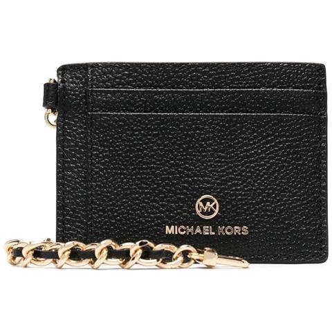 Sm Id Chain Card Holder Portatessere Pelle Di Mucca Accessori Donna Nero Eu One Size, 34f2gt9d5l-001 - Foto 1