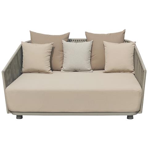 Velasco - Divano Con Struttura In Alluminio Verniciato Taupe E Fettucce In Pvc - Foto 2