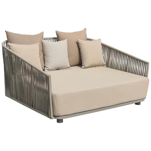 Velasco - Divano Con Struttura In Alluminio Verniciato Taupe E Fettucce In Pvc - Foto 1