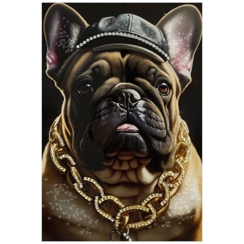 Stampa Su Tela Cane 10 - Multicolore - Legno - 62x4x82 Cm - Foto 2