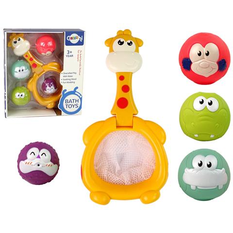 Badspeeltje Mini Basketbal Giraffe Rubberen Ballen - Foto 1