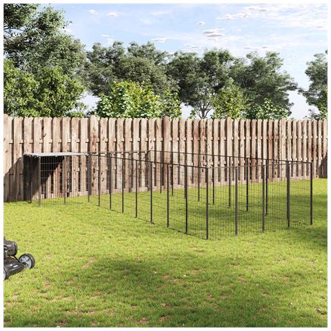 Gabbia Per Cani Nera 13,31 M² In Acciaio - Foto 8