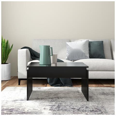 Lusso Casadino -  Tavolino Da Salotto Nero 68x50x38 Cm Legno Multistrato - Foto 2