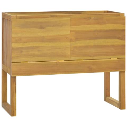 Mobile Da Bagno 90x40x75,5 Cm In Legno Massello Di Teak - Foto 2