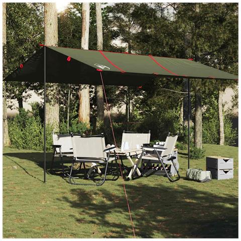 Telone da Campeggio Verde Oliva 451x420 cm Impermeabile - Foto 1