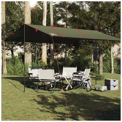 Telone da Campeggio Verde Oliva 451x420 cm Impermeabile - Foto 2