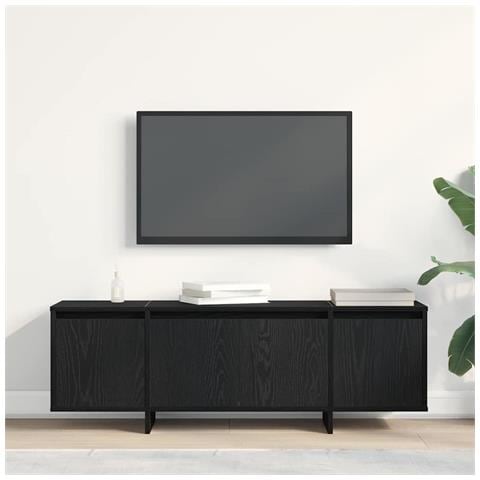 Mobile TV  Nero Rovere 120x30x40,5 cm in legno ingegnerizzato - Foto 2