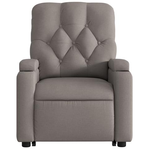 Poltrona Alzapersona Massaggiante Elettrica Tortora in Tessuto - Foto 9