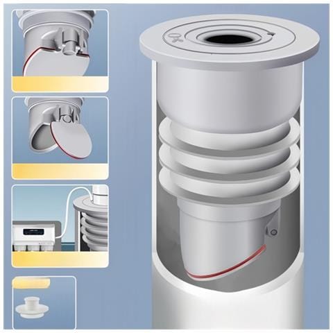 Anello Di Tenuta Magnetico Anti-odore Per Scarico - Valvola Di Ritegno Unidirezionale Per Tubi Di Scarico L - Foto 2