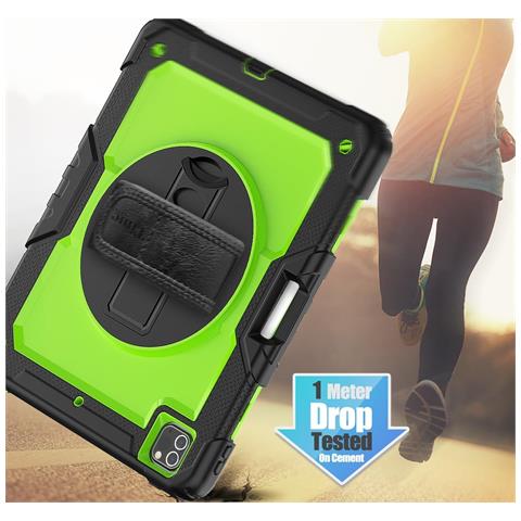 Custodia Per Ipad Pro 5/4 12.9"" Con Supporto E Tracolla Verde - Foto 2