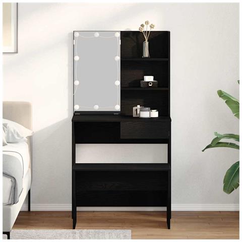 Set Tavolo da Trucco Rovere nero 74.5 x 40 x 141 cm - Foto 2