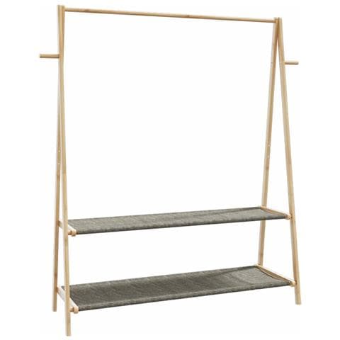 Appendiabiti con Ripiani 132x45,5x150,5 cm in Bambù - Foto 1