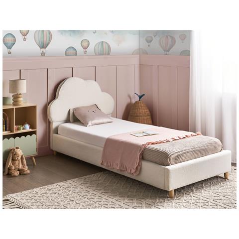 Letto Per Bambini Nuvola Bouclé Bellevue 90 X 200 Cm Bianco Sporco - Foto 1